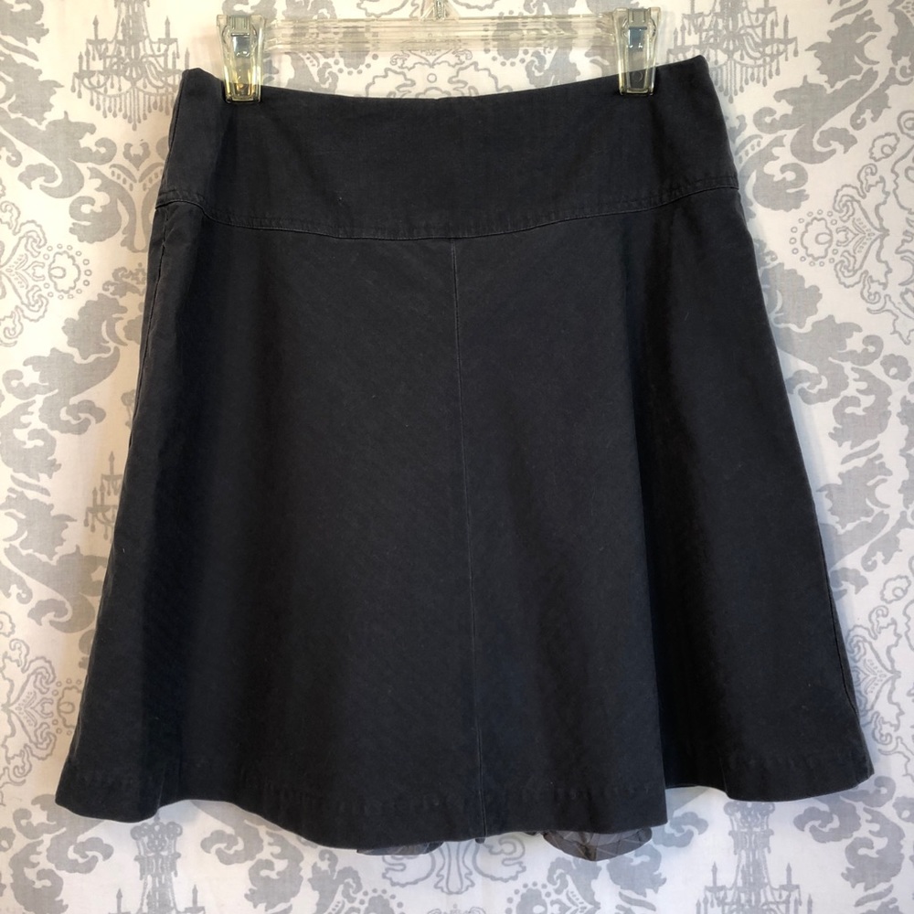 Cordelia Blue Lined Skirt with Button Detail - Picture 2 of 5